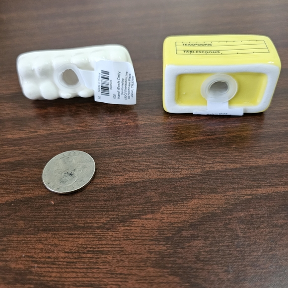 Mini Yellow Butter Salt Shaker and Egg Holder PepperShaker Set. - Picture 3 of 4